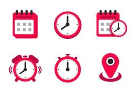 semplice calendario e orologio vettore illustrazione isolato su bianca sfondo