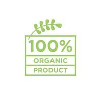 100 biologico Prodotto vettore logo design