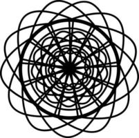 nero e bianca astratto spirale mandala arte design. portare il tuo disegni per vita con Questo sbalorditivo astratto geometrico mandala fiore illustrazione vettore