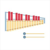 musicale strumento xilofono e bastone per il tuo musica tema vettore