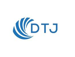 dtj lettera logo design su bianca sfondo. dtj creativo cerchio lettera logo concetto. dtj lettera design. vettore
