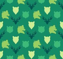 seamless pattern di fauna selvatica vettore