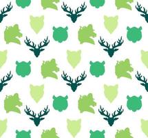 seamless pattern di fauna selvatica vettore