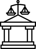 Tribunale vettore icona