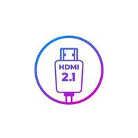 icona hdmi 2.1, segno vettoriale.eps vettore