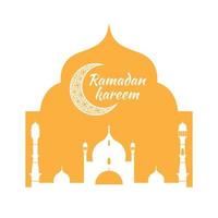 Ramadan kareem sfondo moschea islamico religione musulmano posto di culto vettore illustrazione design