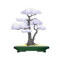 Bonsai albero logo. Bonsai albero vettore illustrazione design