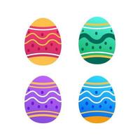 vettore collezione di Pasqua uova con bellissimo textures