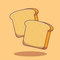 carino crostini pane cartone animato illustrazione vettore