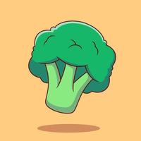 fresco broccoli verdura vettore cartone animato illustrazione icona
