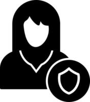 femmina protezione vettore icona