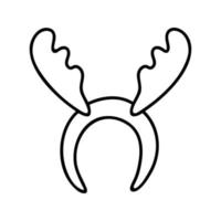 mano disegnato Natale cervo corna orlo. scarabocchio vettore illustrazione
