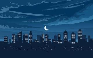 illustrazione di notte della città di vettore