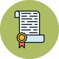 icona di vettore del certificato