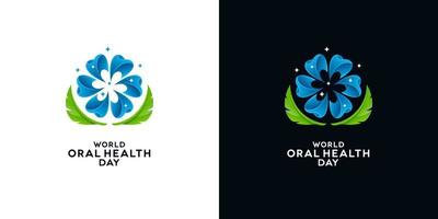 disegni di biglietti di auguri per la giornata mondiale della salute orale vettore