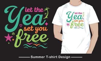 estate festa t camicia disegno, tipografia vettore gratuito file