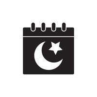 calendario Ramadan icona logo design vettore illustrazione.