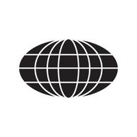 globale ovale icona simbolo vettore illustrazione su bianca sfondo.