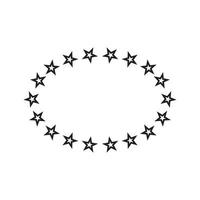 linea icona stellato vettore illustrazione su bianca sfondo.