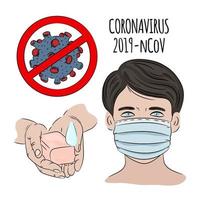 coronavirus impedire Salute terra umano epidemico Pericolo impostato vettore