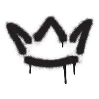 graffiti corona icona con nero spray dipingere. vettore illustrazione