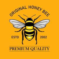 vettore illustrazione di ape per miele logo azienda. Vintage ▾ logotipo modello.