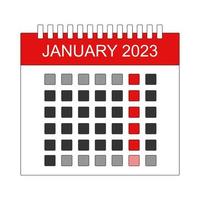 mese gennaio 2023 ilustration vettore