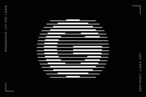 monogramma logo lettera g Linee astratto moderno arte vettore