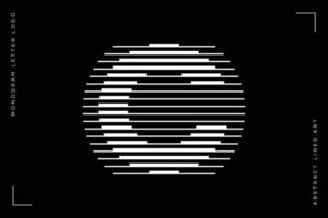 monogramma logo lettera c Linee astratto moderno arte vettore