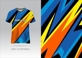 tessuto tessile design per sport maglietta, calcio maglia modello per calcio club. uniforme davanti Visualizza. vettore