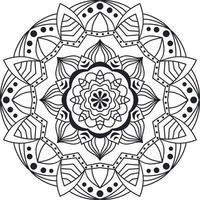 mandala arte geometrico modello per colorazione vettore