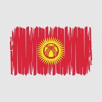 Kyrgyzstan bandiera spazzola vettore