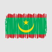 mauritania bandiera spazzola vettore