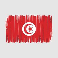 tunisia bandiera spazzola vettore