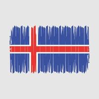 Islanda bandiera spazzola vettore illustrazione