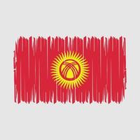 Kyrgyzstan bandiera spazzola vettore illustrazione