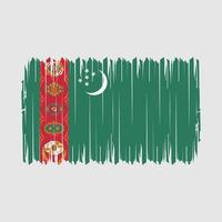 turkmenistan bandiera spazzola vettore illustrazione