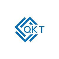 qkt lettera logo design su bianca sfondo. qkt creativo cerchio lettera logo concetto. qkt lettera design. vettore
