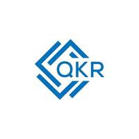 qkr lettera logo design su bianca sfondo. qkr creativo cerchio lettera logo concetto. qkr lettera design. vettore