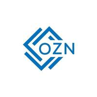ozn lettera logo design su bianca sfondo. ozn creativo cerchio lettera logo concetto. ozn lettera design. vettore