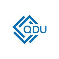 qdu lettera logo design su bianca sfondo. qdu creativo cerchio lettera logo concetto. qdu lettera design. vettore
