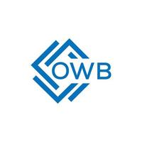 owb lettera logo design su bianca sfondo. owb creativo cerchio lettera logo concetto. owb lettera design. vettore