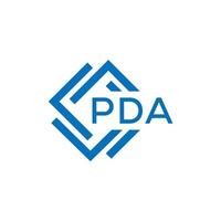 pda lettera logo design su bianca sfondo. pda creativo cerchio lettera logo concetto. pda lettera design. vettore