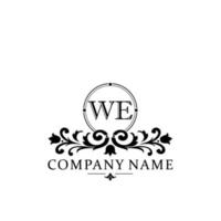 lettera noi floreale logo design. logo per donne bellezza salone massaggio cosmetico o terme marca vettore