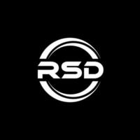 rsd lettera logo design nel illustrazione. vettore logo, calligrafia disegni per logo, manifesto, invito, eccetera.