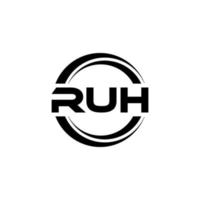 ruh lettera logo design nel illustrazione. vettore logo, calligrafia disegni per logo, manifesto, invito, eccetera.