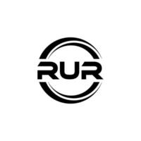 ru lettera logo design nel illustrazione. vettore logo, calligrafia disegni per logo, manifesto, invito, eccetera.