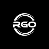 rgo lettera logo design nel illustrazione. vettore logo, calligrafia disegni per logo, manifesto, invito, eccetera.