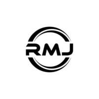 rmj lettera logo design nel illustrazione. vettore logo, calligrafia disegni per logo, manifesto, invito, eccetera.