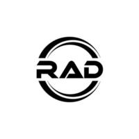 RAD lettera logo design nel illustrazione. vettore logo, calligrafia disegni per logo, manifesto, invito, eccetera.
